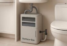 La ReWater Box installée sous un évier.