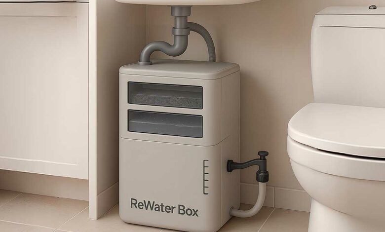 La ReWater Box installée sous un évier.