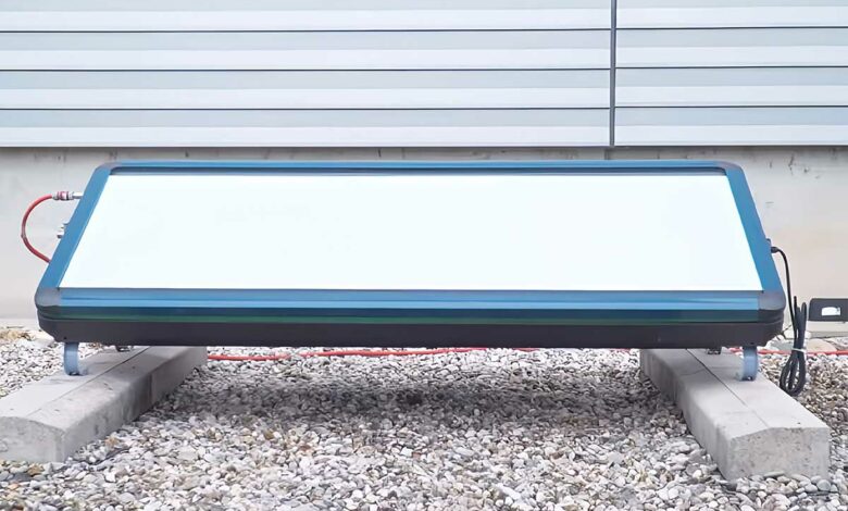 Une installation simplifiée pour ce chauffe-eau solaire.