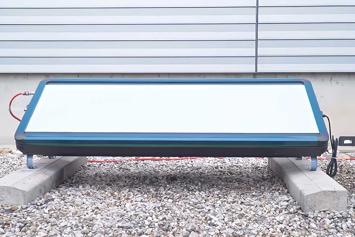 Une installation simplifiée pour ce chauffe-eau solaire.
