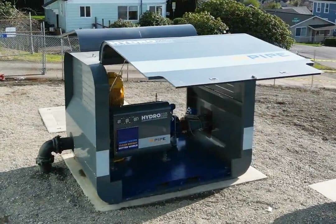 Une hydrolienne sur le réseau d'eau.