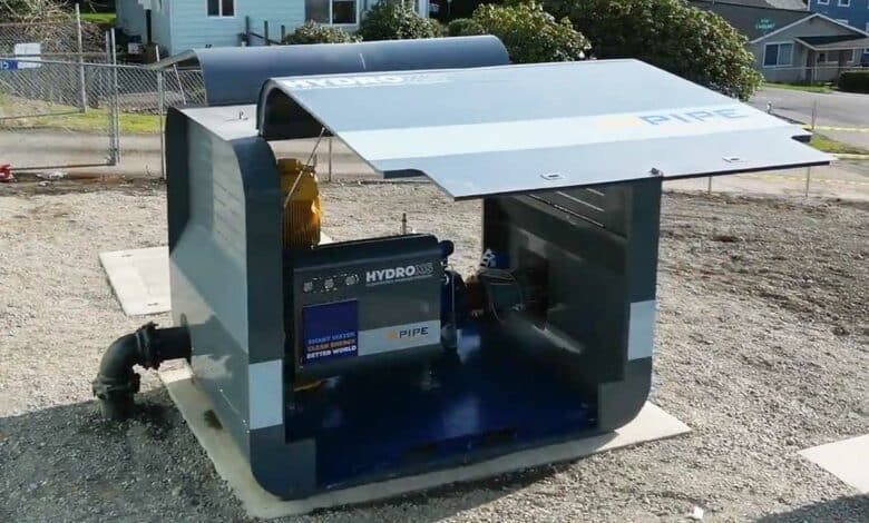 Une hydrolienne sur le réseau d'eau.