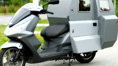 Une cabine camping car pour scooter.