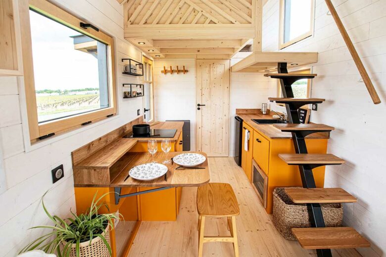 L'intérieur de la tiny house.