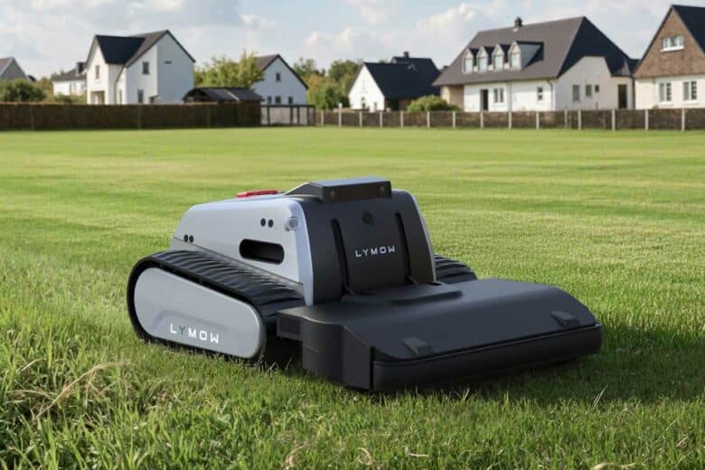 Lymow One : le robot tondeuse tout-terrain à chenille est en précommande