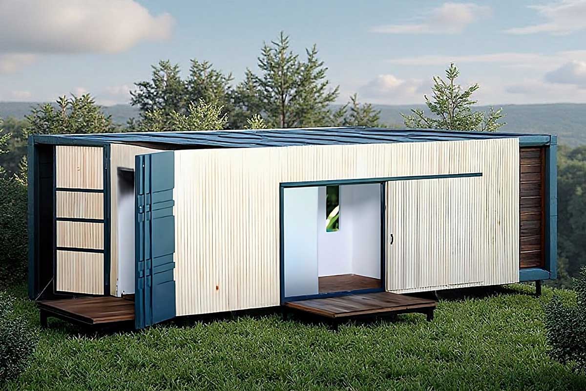 Pour l'hébergement des séniors au plus proche de leur famille, Médibox propose des containers maritimes transformés en logements autonomes. Photo d'illustration non contractuelle. Crédit : Shutterstock / Medibox