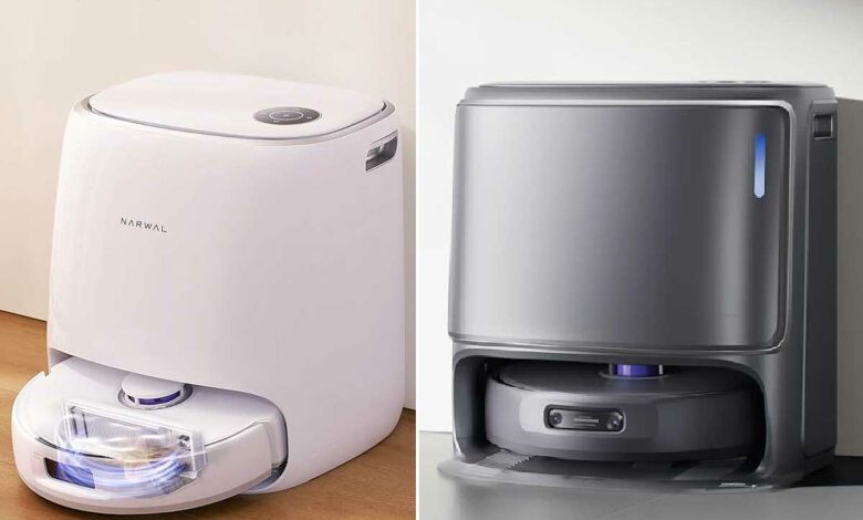 Quatre robots aspirateurs Narwal en promotion.