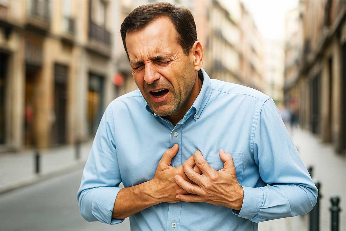 Une crise cardiaque façon cinéma.
