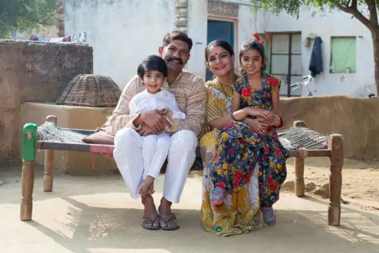 Une famille indienne.