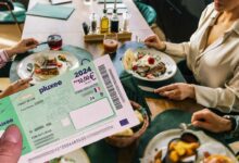 Un ticket resto format papier.