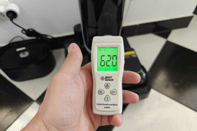 Le mode séchage ets particulièrement silencieux, seulement 62 dB.