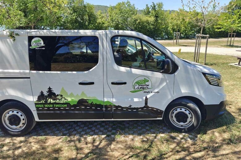 Le van Otago, petit, maniable et confortable.