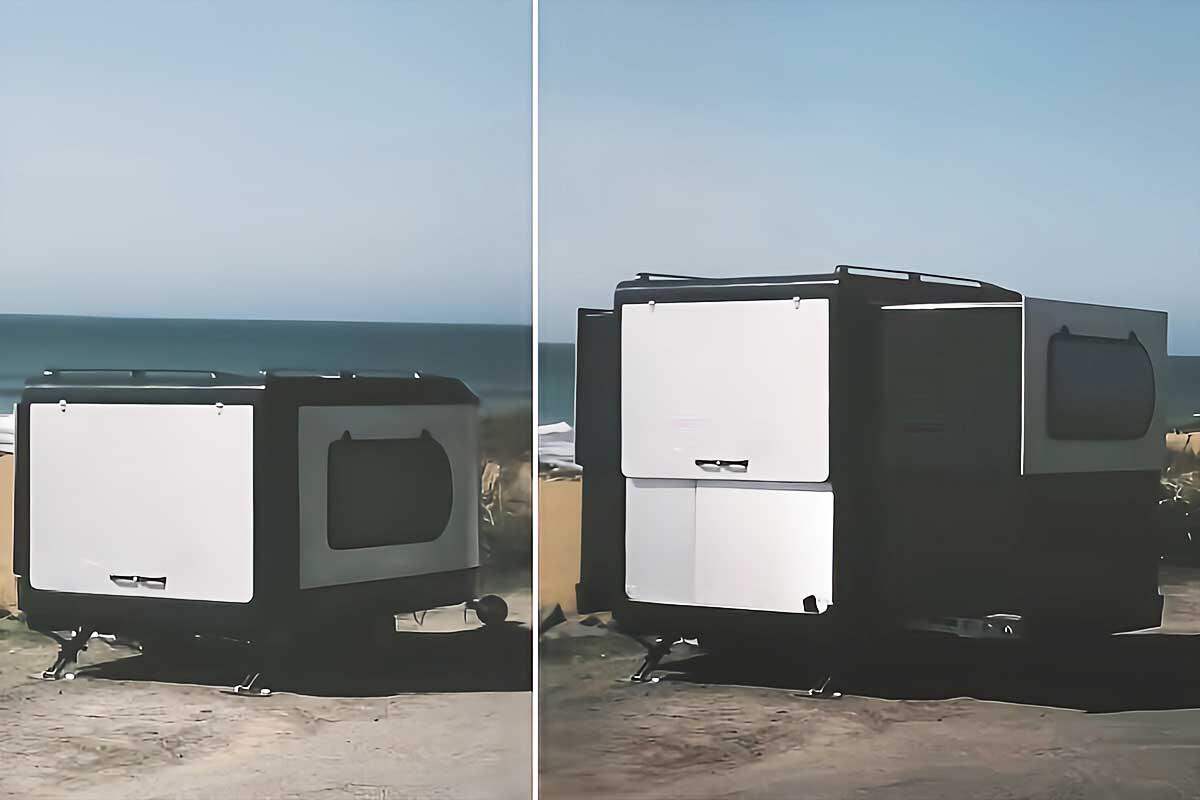 Une incroyable mini caravane qui augmente sa superficie.