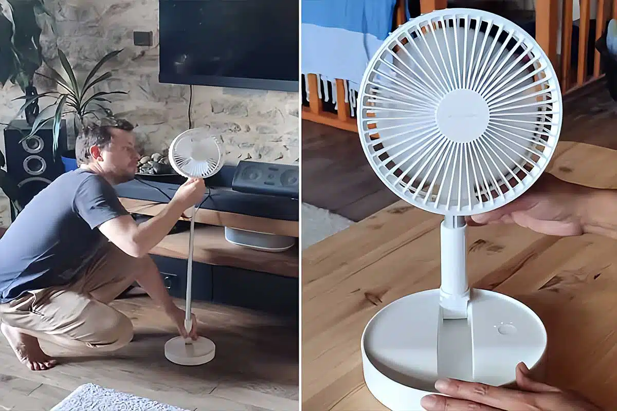 Pouvoir se rafraichir où l'on veut avec un ventilateur portable. Image d'illustration non contractuelle.