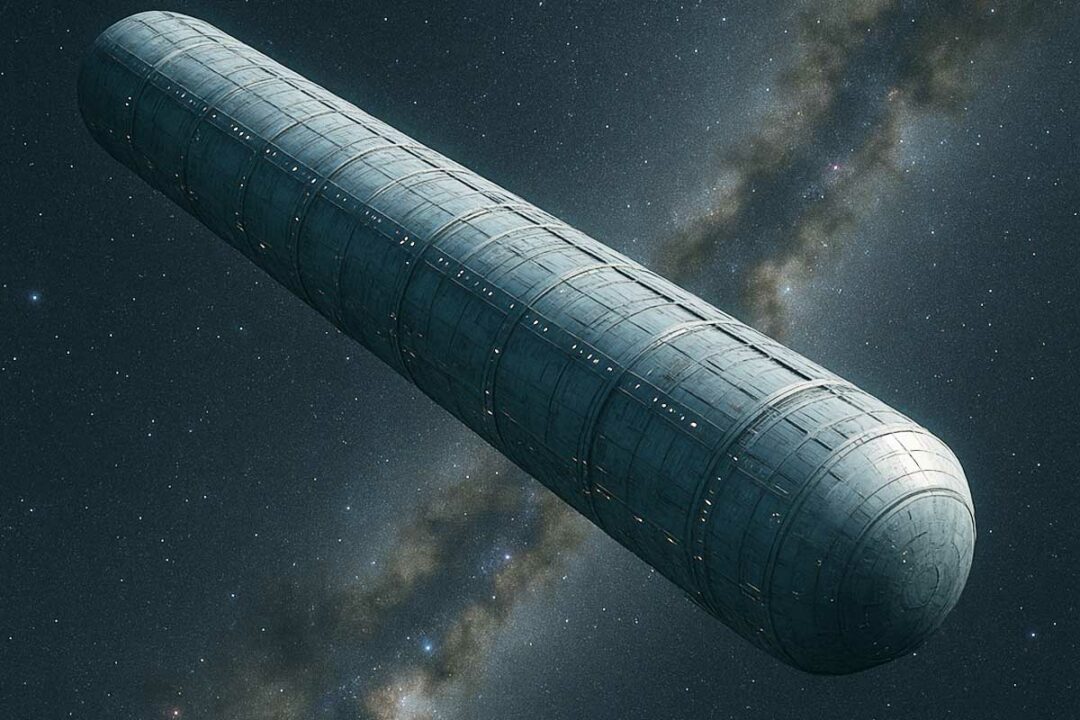 Un vaisseau spatial cylindrique de 58 km de long.