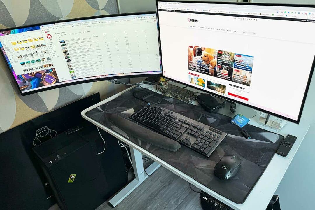 Un bureau de travail.