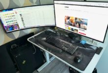 Un bureau de travail.