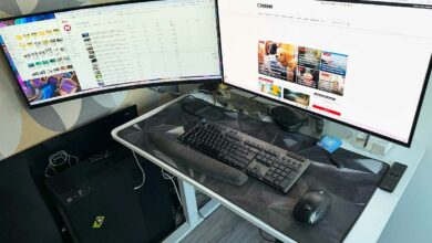 Un bureau de travail.
