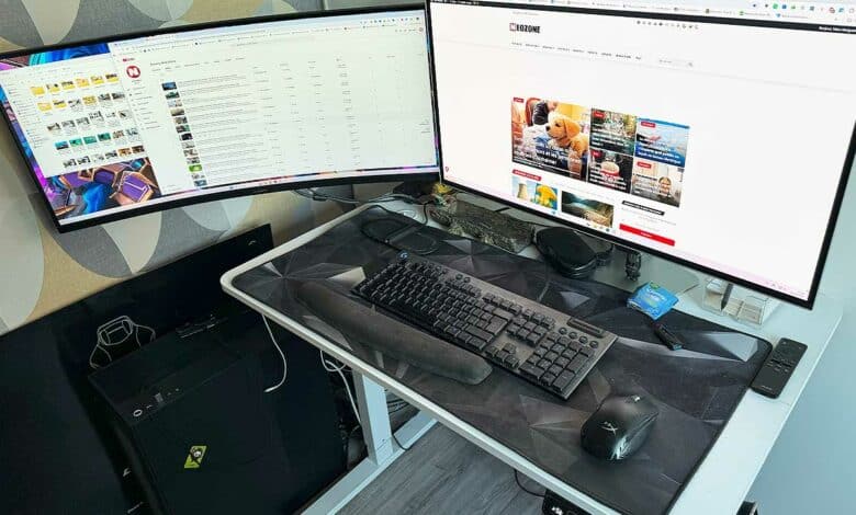 Un bureau de travail.