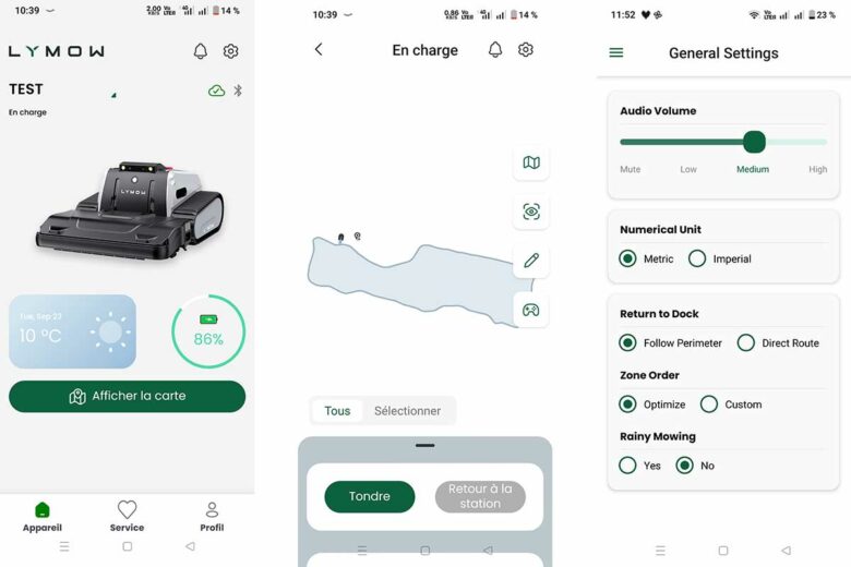 L'application a été traduite en français depuis mon test.