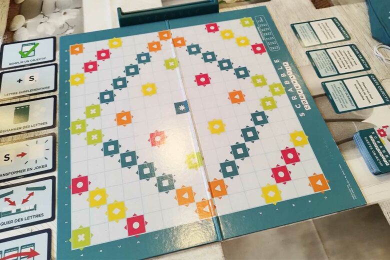 Un plateau de Scrabble.