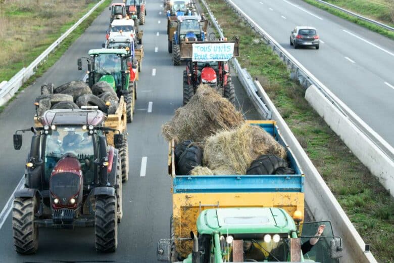 Une manifestation d'agriculteurs.