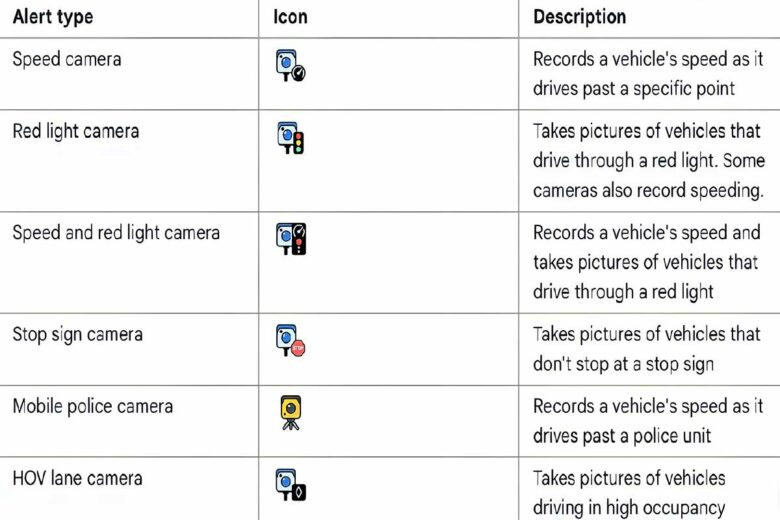 Les nouvelles icônes de Waze. Crédit photo : Waze (newsletter)
