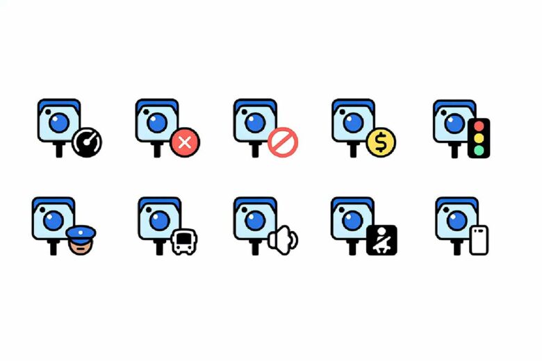 De nouvelles icônes plus précises pour Waze. Crédit photo : Waze (newsletter)