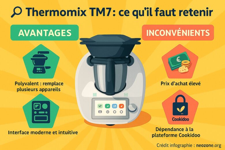 Infographie : avantages et inconvénients essentiels du Thermomix TM7