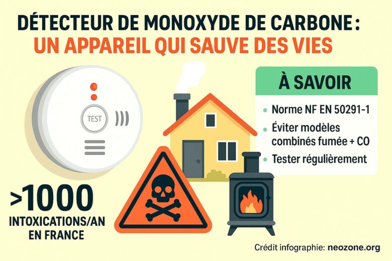 Le détecteur de monoxyde de carbone, un appareil vital qui sauve des vies. Normes, conseils d’achat et chiffres clés des intoxications en France.
