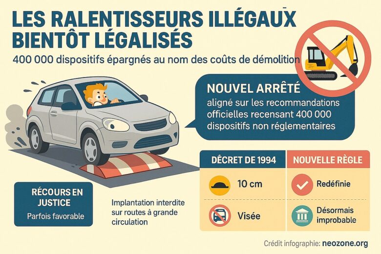 Infographie : les ralentisseurs illégaux vont finalement devenir légaux.
