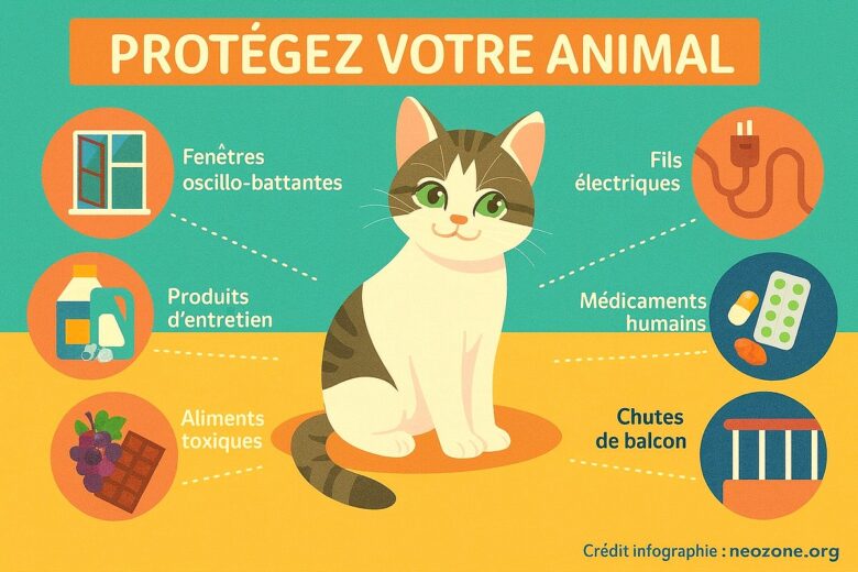Infographie : comment protéger votre chaton des dangers de la maison ?