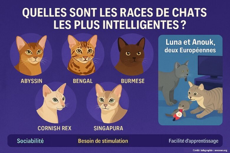 Infographie : Quelles sont les races de chats les plus intelligentes ?