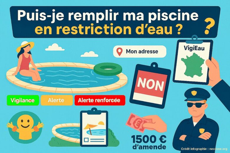 Infographie : puis-je remplir ma piscine quand mon département est en restriction d'eau ?