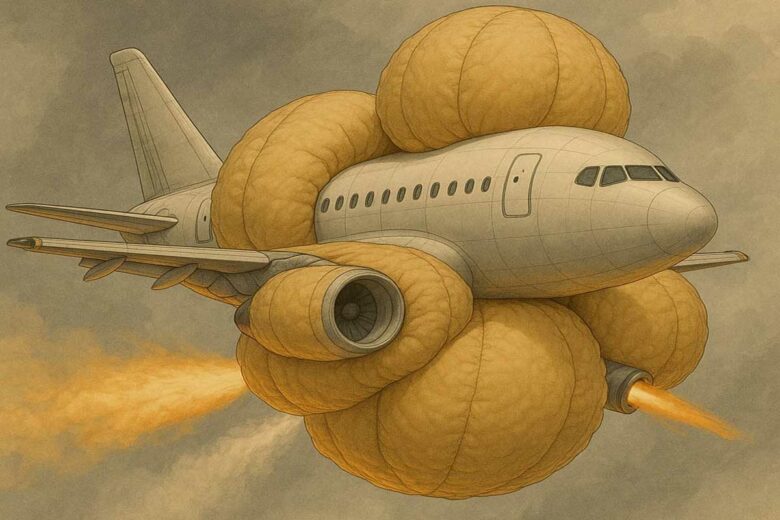 Un projet d'airbag sur avion.