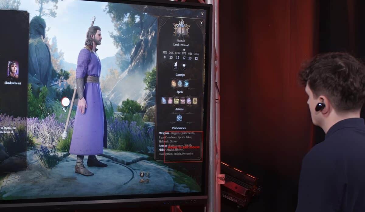 Une démonstration des écouteurs neuronaux avec le célèbre jeu vidéo Baldur's Gate.