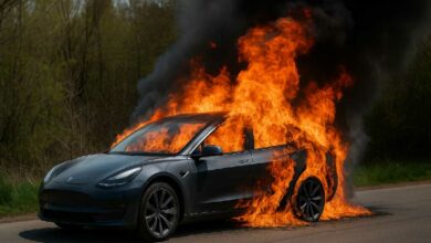 Les voitures électriques ne s’embrasent pas plus souvent que les autres, mais elles sont plus difficiles à éteindre.
