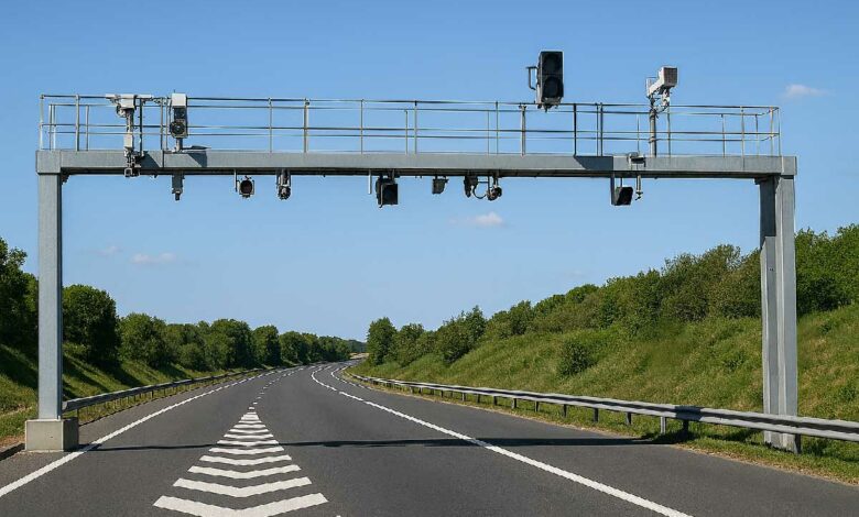 Un péage sans barrière, à flux libre.