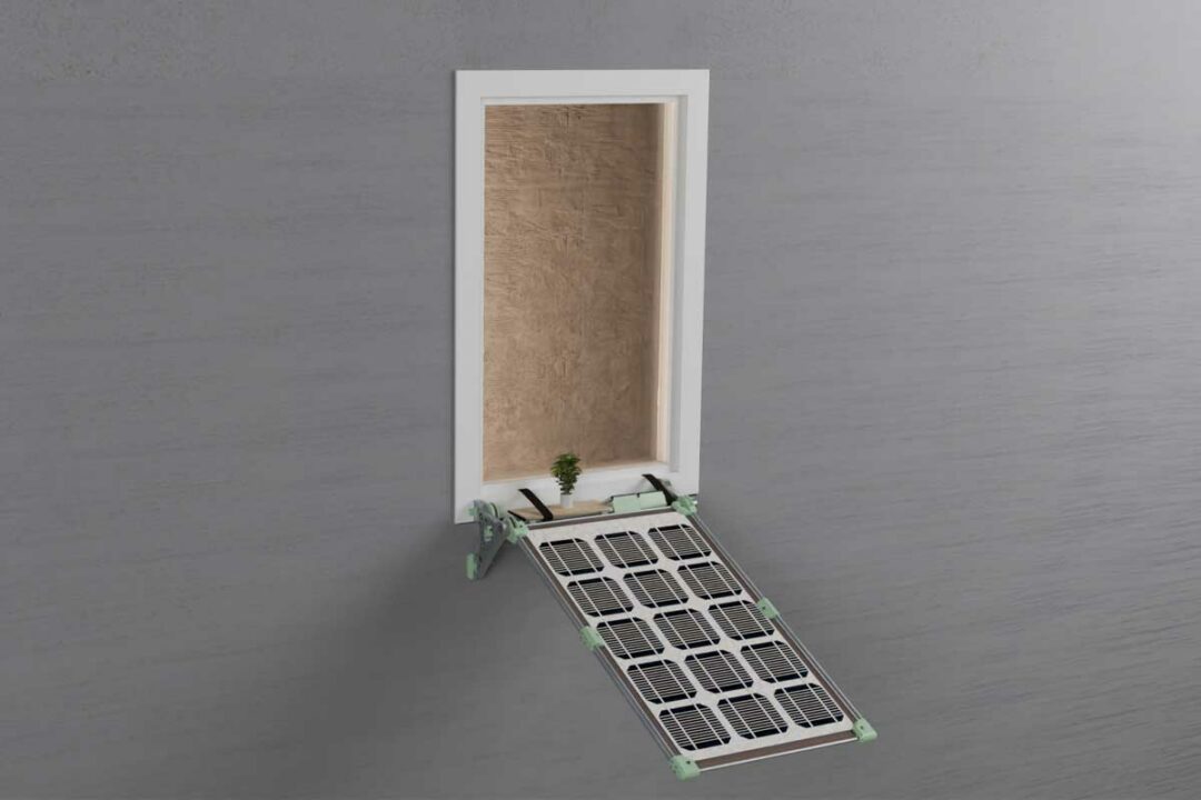 Un panneau solaire à la fenêtre.