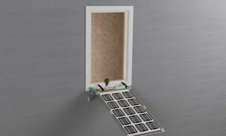 Un panneau solaire à la fenêtre.