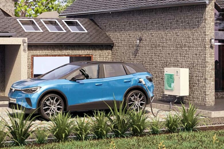 Une pompe à chaleur capable de recharger un véhicule électrique.