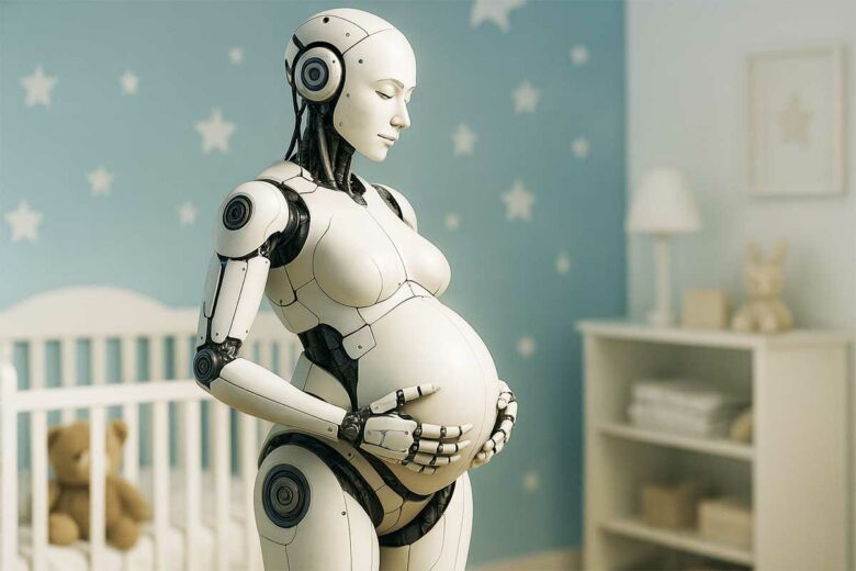 Un robot enceinte.