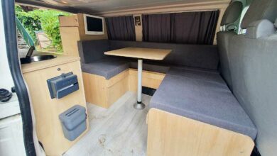 Un aménagement de Volkswagen T5 réalisé par Van Adventures.