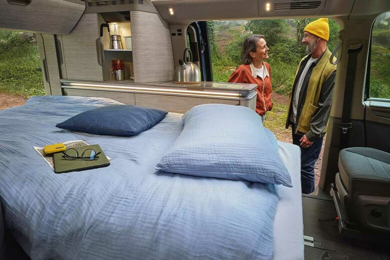 La zone couchage d'un California.