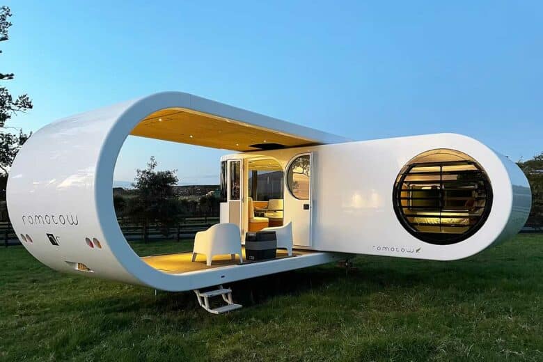 Une caravane luxueuse.