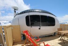 Une maison autonome ovoïde.