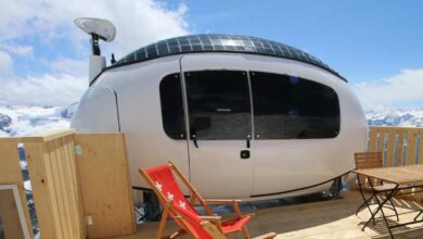Une maison autonome ovoïde.