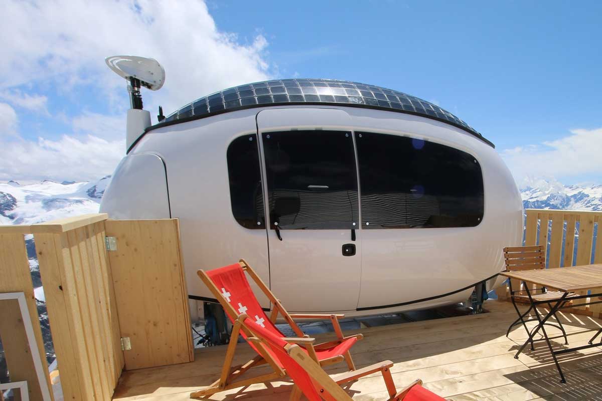 Une maison autonome ovoïde.