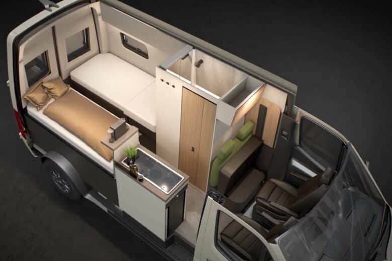 L'intérieur en configuration nuit.
