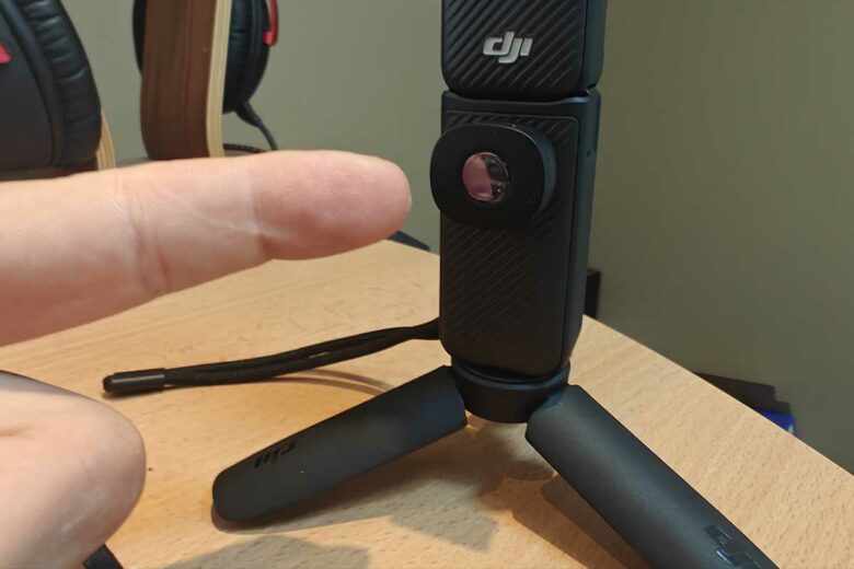 Le récepteur USB-C sur ma caméra DJI Pocket 3.
